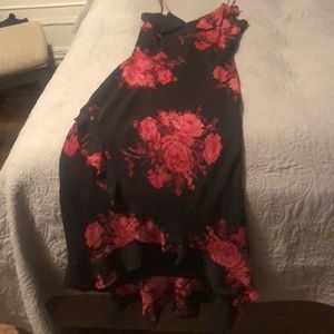 Black flower dress